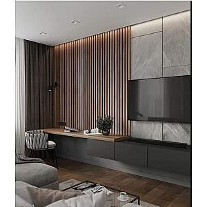 Akupanel - Akoestische wandpanelen - Zwart Eiken (zwart vilt)