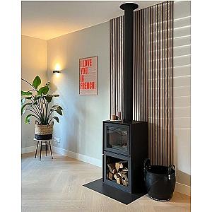 Akupanel - Akoestische wandpanelen - Walnoot (zwart vilt